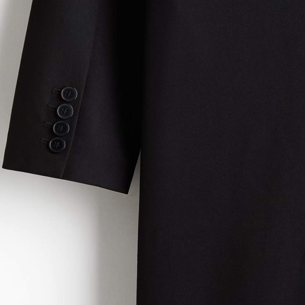 H&M RELAXED-FIT DOUBLE-BREASTED TWILL COAT (Size XL) - Picture 2 of 10